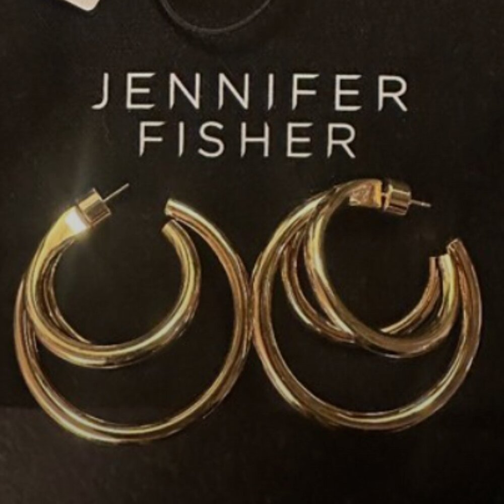 Jennifer Fisher 1.5" Triple Lilly Baby Hoops